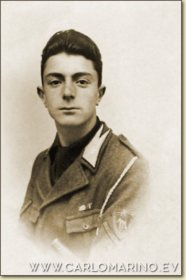Un giovanissimo Carlo Marino in divisa da Balilla
